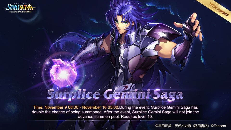 Saga surplis des gémeau