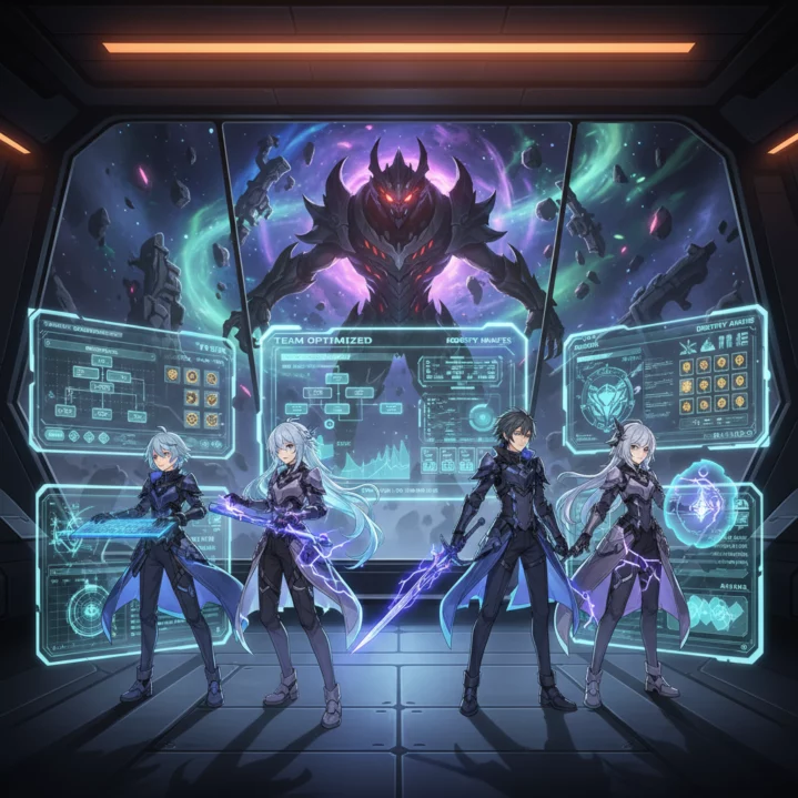 Interface de combat au tour par tour dans Honkai Star Rail