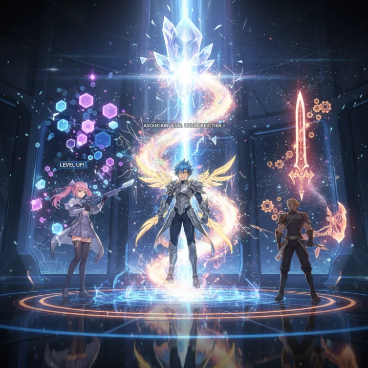 Écran d'ascension d'un personnage dans Honkai Star Rail