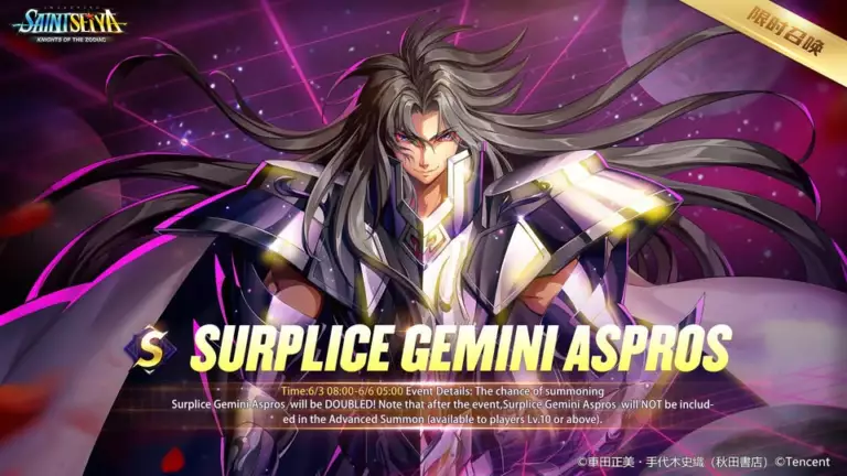Saint Seiya KotZ : Surplice Gemini Aspros, le génie déchu…