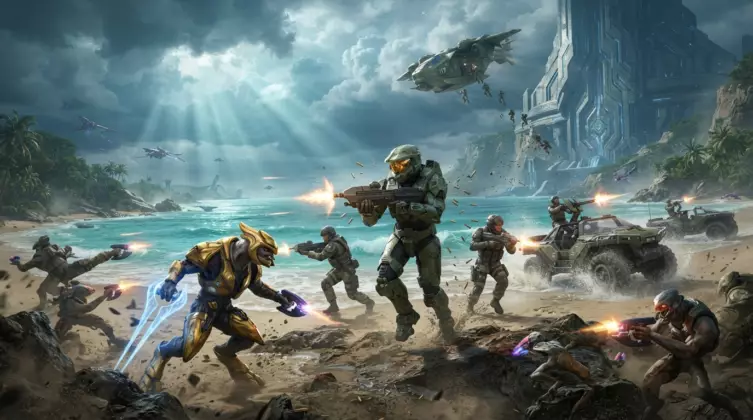 Visuel du remake de la campagne Halo sous Unreal Engine.
