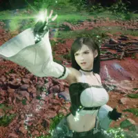 Final Fantasy VII Revelation — Tifa en tenue Mage Noir, système FITS en action