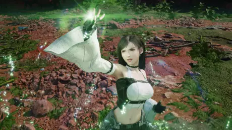 Final Fantasy VII Revelation — Tifa en tenue Mage Noir, système FITS en action