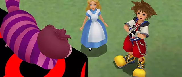 kingdom heart 2 alice et le chat du cheshire