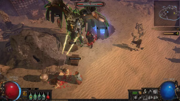 Interface et compétences dans Path of Exile