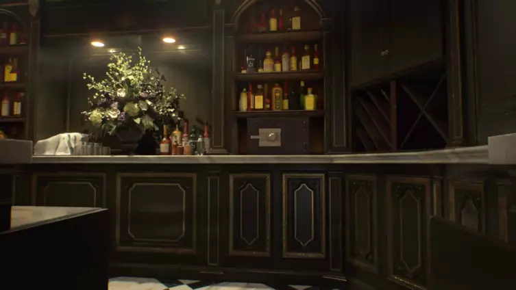 Emplacement du coffre-fort du bar lounge dans le centre de soin de Rhodes Hill — Resident Evil Requiem