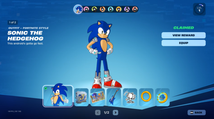 Skin Sonic Fortnite