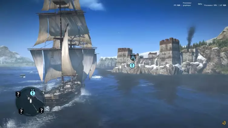 Navigation à bord du Morrigan dans Assassin's Creed Rogue