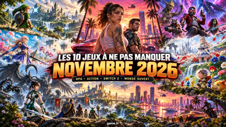 Les 10 jeux vidéo à ne pas manquer en novembre 2026