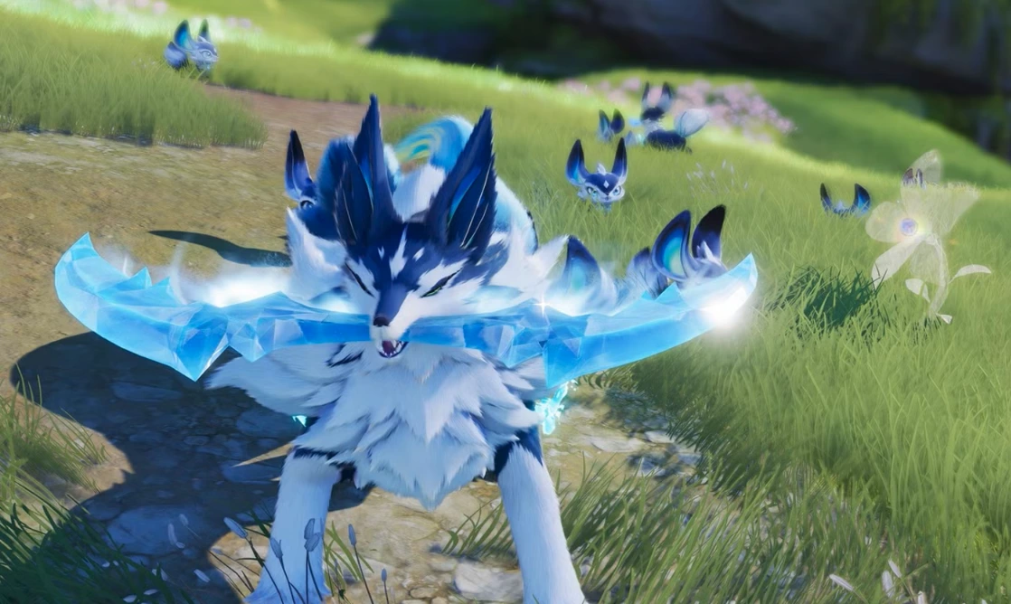 Aniimo loup de l'orage en attaque dans un visuel du jeu