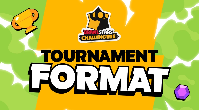 Visuel officiel Brawl Stars Challengers annonçant un format de tournoi.
