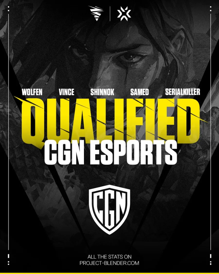 Visuel officiel de présentation de CGN Esports par Project Blender.