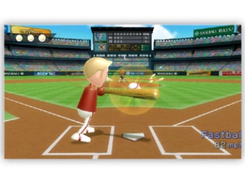Capture officielle de Wii Sports montrant une partie sportive avec des Mii